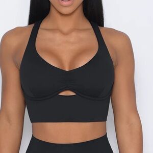 Bombshell Sportswear Keyhole Bralette Black Sports Bra Black